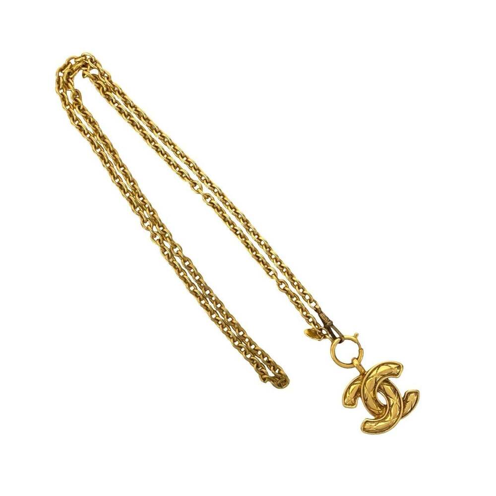 CHANEL Authentic Gold Logo Necklace - Picture 3 of 4